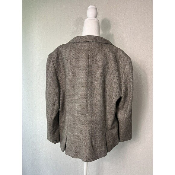 Talbots Women's Sz 18 XL Tan Wool Blend Jackiet Blazer Office Career Elegant A3 - Picture 3 of 11
